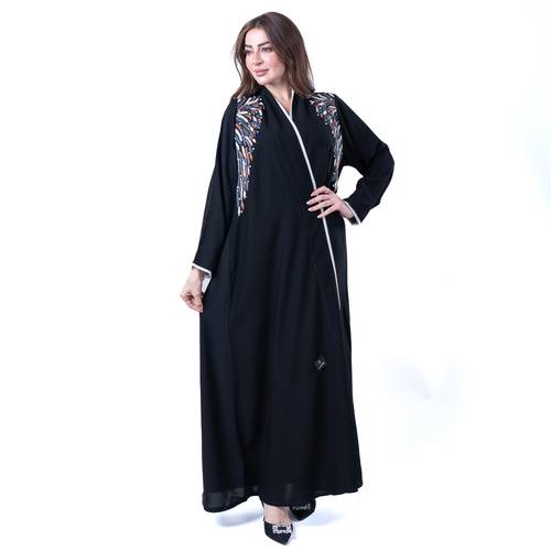 عباية شك يدوي بقماش كريب ملكي