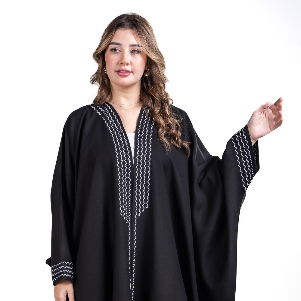 عباية بشت بقماش كريب برايفت الفاخر