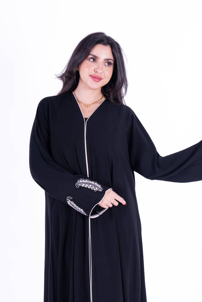 عباية عادية قماش كريب ملكي