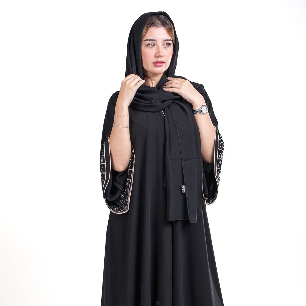 عباية فرنسي بقماش كريب ملكي فاخر