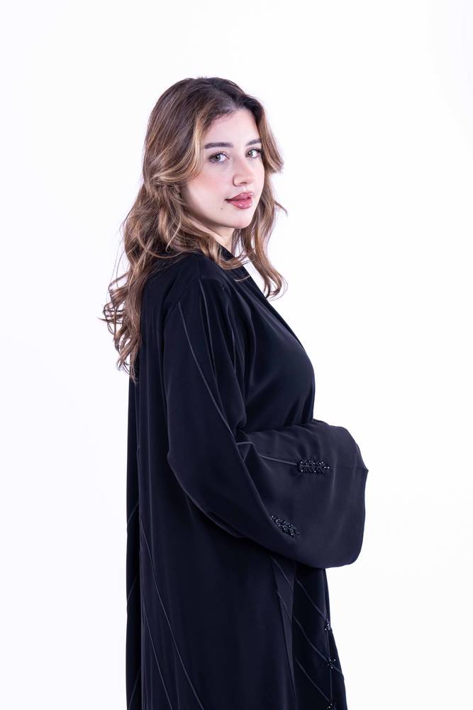 عباية بقماش كريب ملكي فاخر