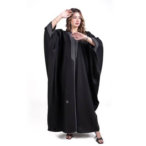 عباية بشت بقماش كريب برايفت الفاخر