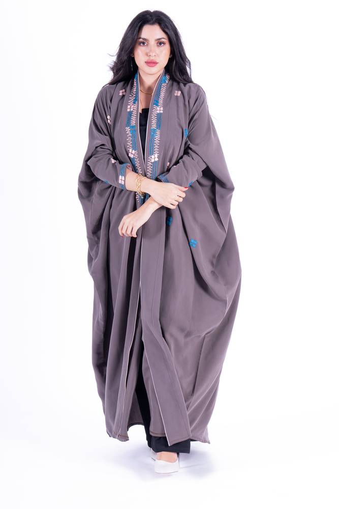 عباية قصة نص بشت قماش كريب مغسول