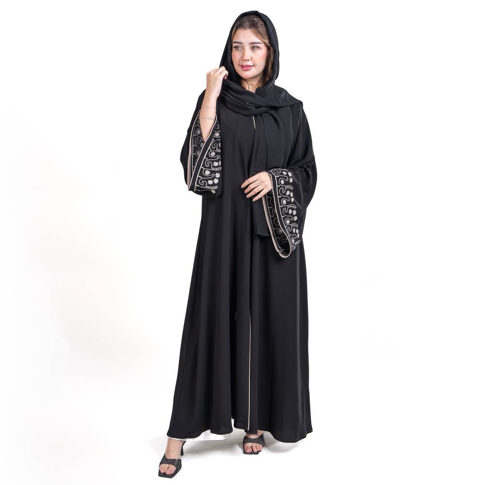 عباية فرنسي بقماش كريب ملكي فاخر