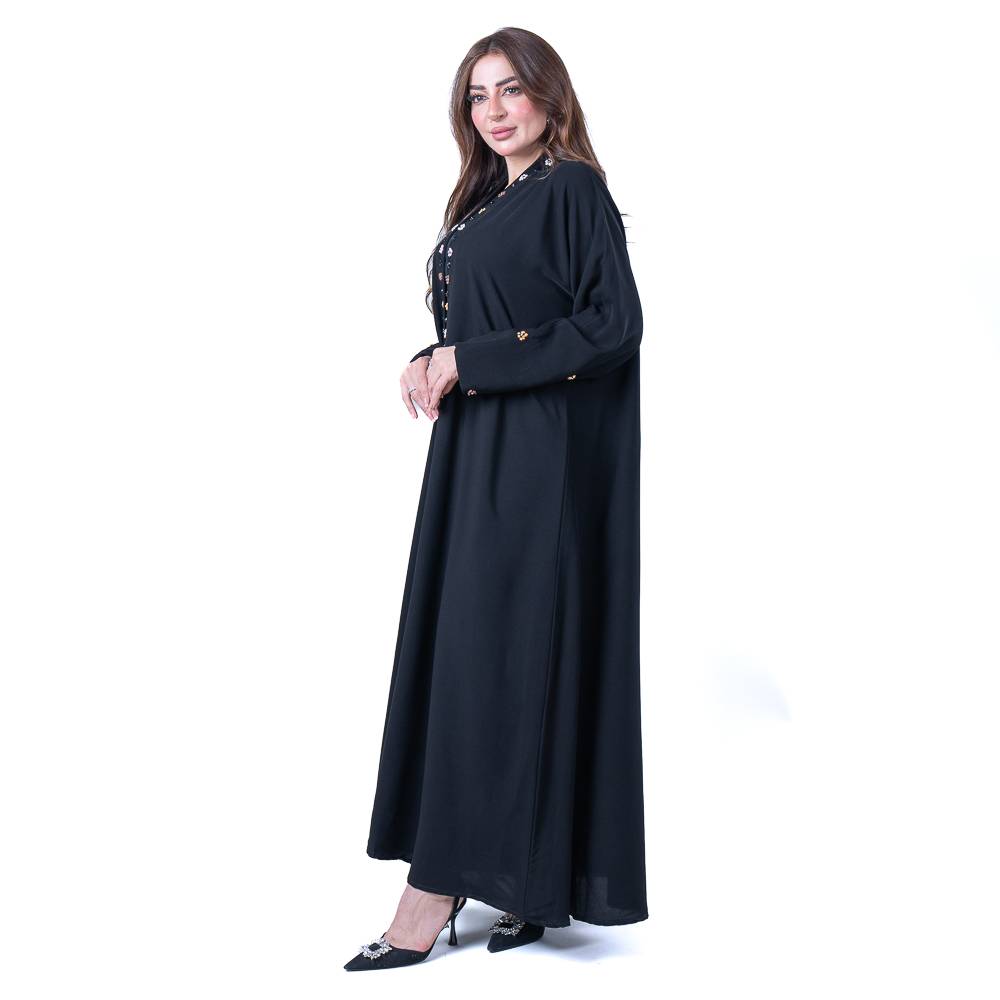 عباية شك يدوي بقماش كريب ملكي فاخر