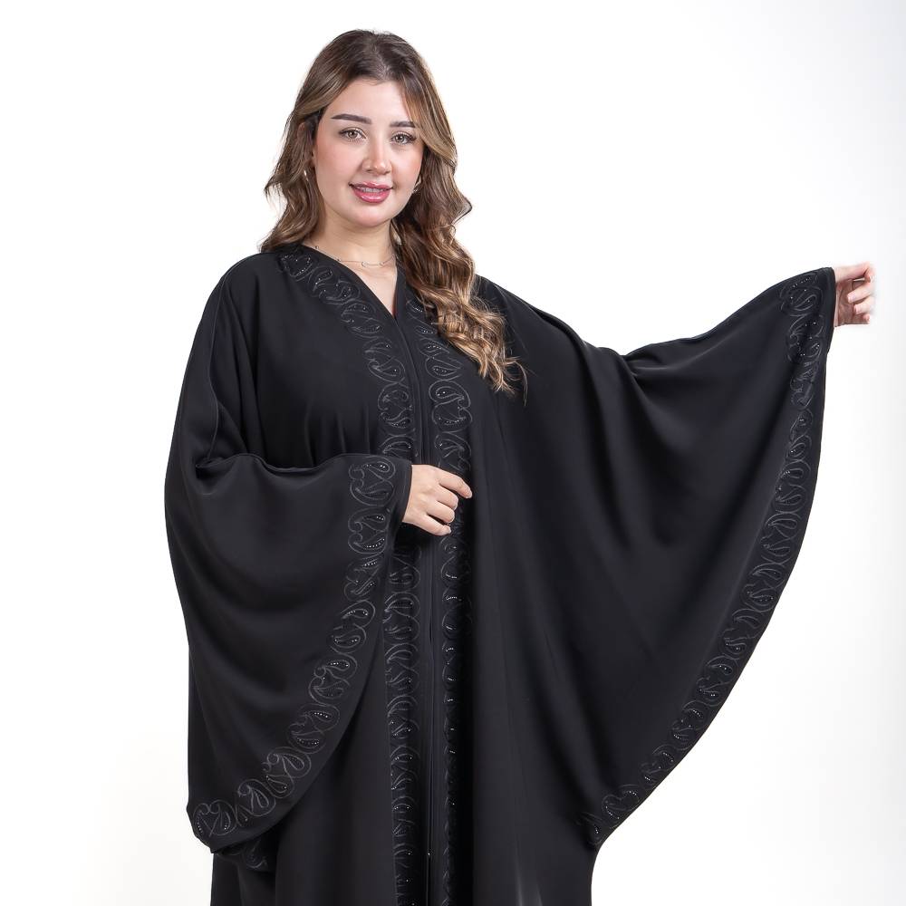 عباية فراشة بقماش كريب ملكي فاخر