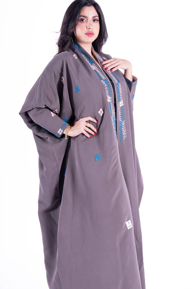 عباية قصة نص بشت قماش كريب مغسول