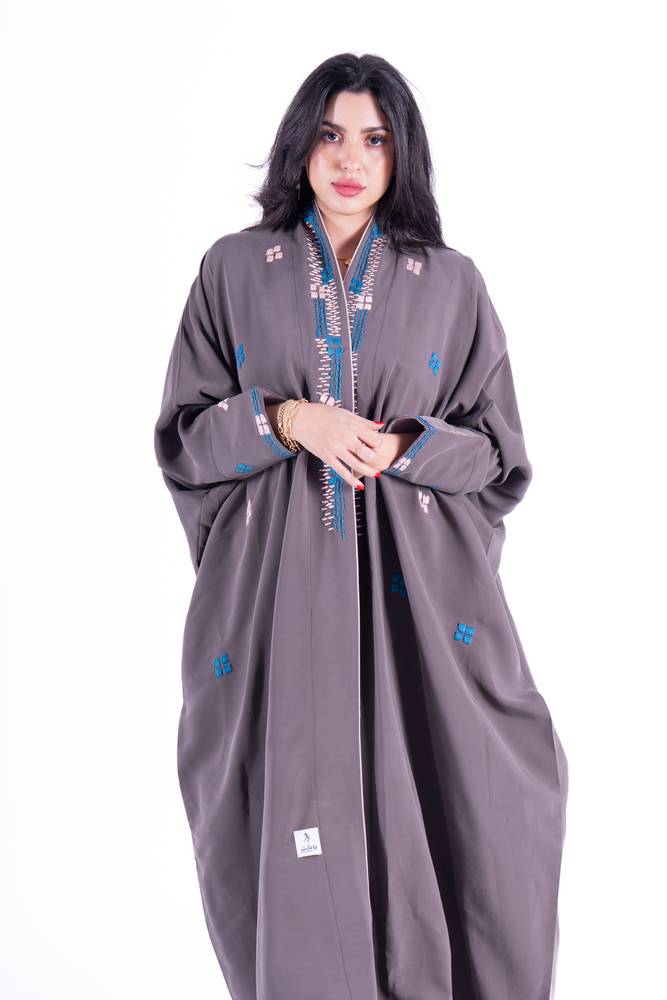 عباية قصة نص بشت قماش كريب مغسول