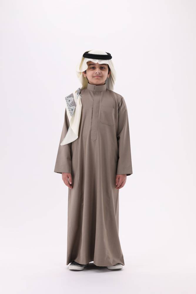 ثوب رسمي شبابي بيج