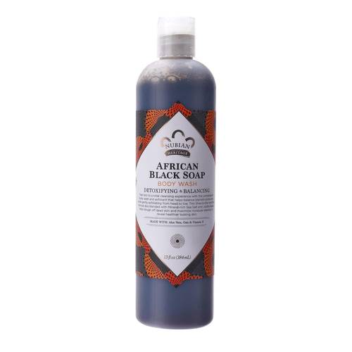 Nubian Heritage African Black Soap Body Wash 384 ml