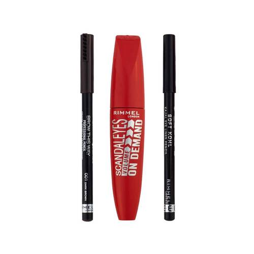 Rimmel Iconic Trio Mascara, Kajal Eyeliner & Brow Pencil