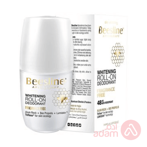 Beesline Whitening Deodorant Roll-On 50ml - Fragrance-Free, 1+50% Off Second Item