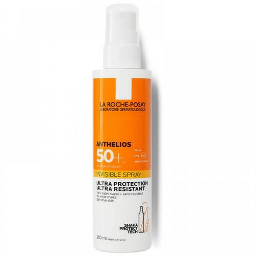 La Roche-Posay Anthelios Invisible Fluid Sunscreen SPF50+ 200ml Water Resistant for Sensitive Skin