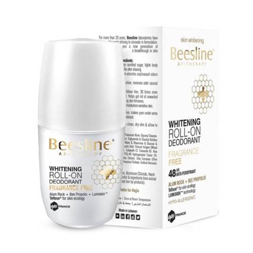 Beesline Whitening Deodorant Roll-On 50ml Fragrance-Free
