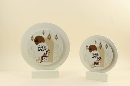 ستاند رمضاني مضيئ بعبارة ( رمضان يجمعنا )