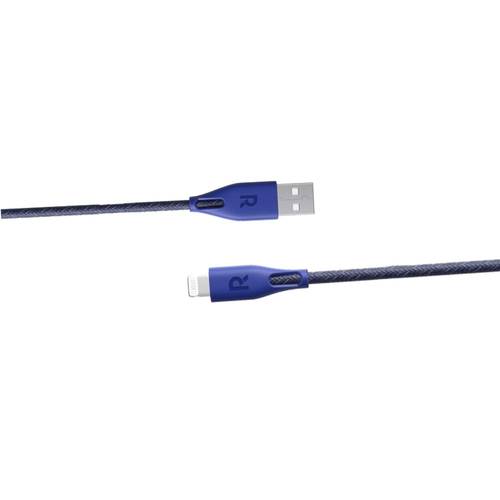 كيبل شحن نايلون راف باور من USB-A إلى لايتنينق 1.2 متر - لون ازرق