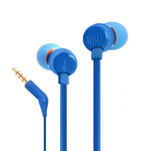 سماعات أذن  JBL Tune 110  بمنفذ Aux- أزرق
