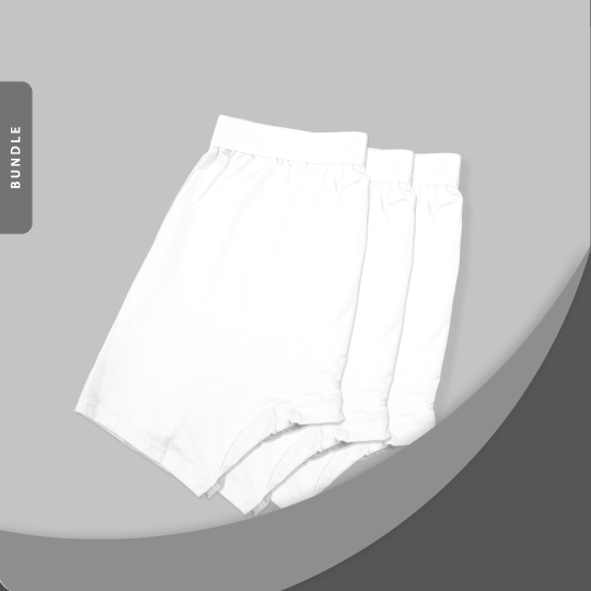 مجموعة السروال الداخلي الأبيض comfort plus  (٦ قطع)