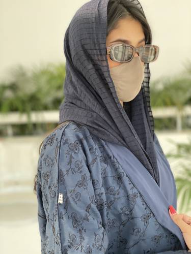 عبايه صيفيه كحلي مبطنه 