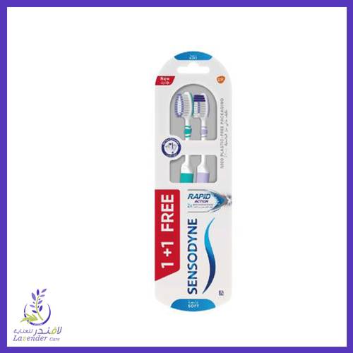سنسوداين فرشاء أسنان مفعول سريع ناعم 1+1