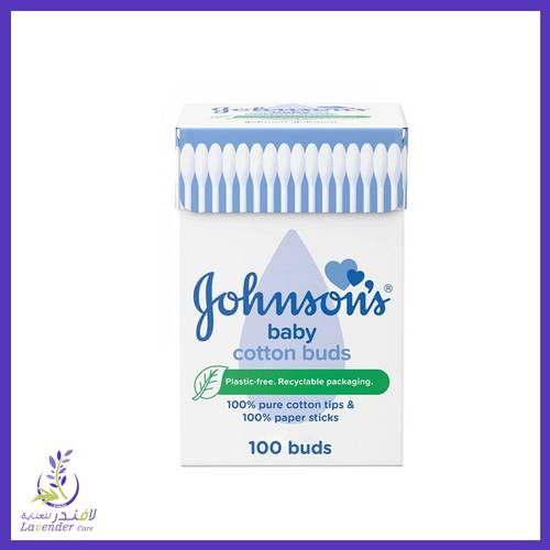 جونسون عيدان أذن قطنية نقية 100 حبة