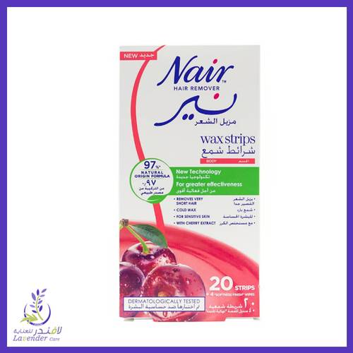 نير شرائط شمع لإزالة الشعر خلاصة الكرز 20 حبة