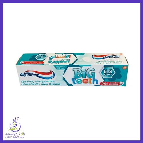 معجون أسنان أكوا فريش للأسنان الكبيرة 6-8 سنوات 50 مل