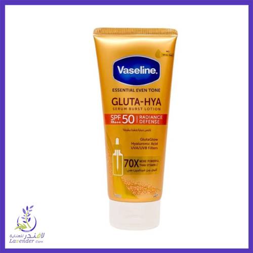 لوشن جلوتا هيا معزز بالسيروم مع عامل حماية من اشعة الشمس SPF50 من فازلين - 180 مل