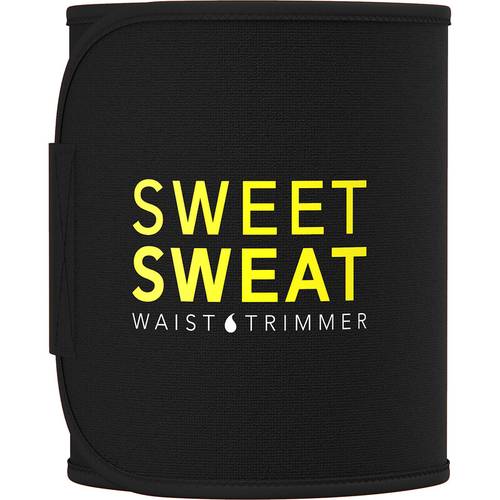 منحّف الخصر Sweet Sweat مقاس كبير، أسود وأصفر، حزام واحد