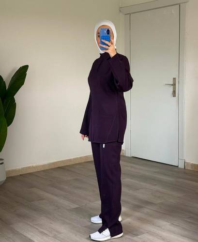 سكراب نسائي بنفسجي كم طويل (Purple)