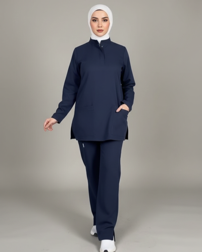 سكراب نسائي كم طويل كحلي (Dark Blue)
