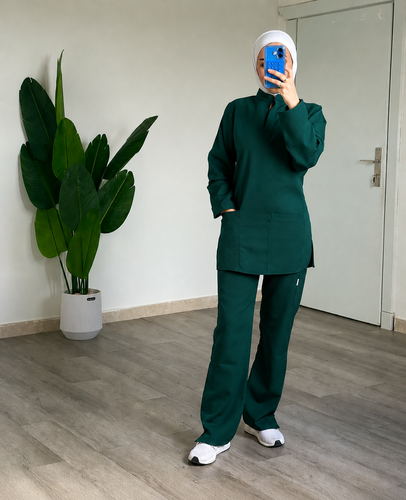 سكراب نسائي كم طويل أخضر تركوازي (dark Turquoise green)