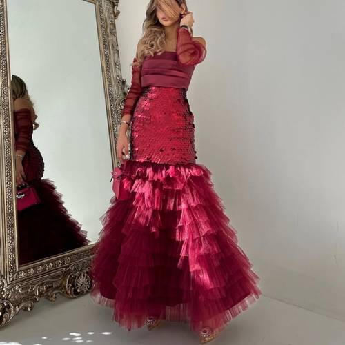maroon ruffles 