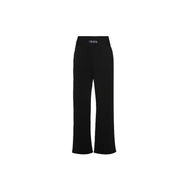 classic wide leg pants - black