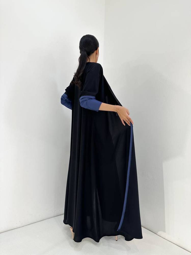كلوش اكمام استرش خامة كوري مع طرحة طرف 