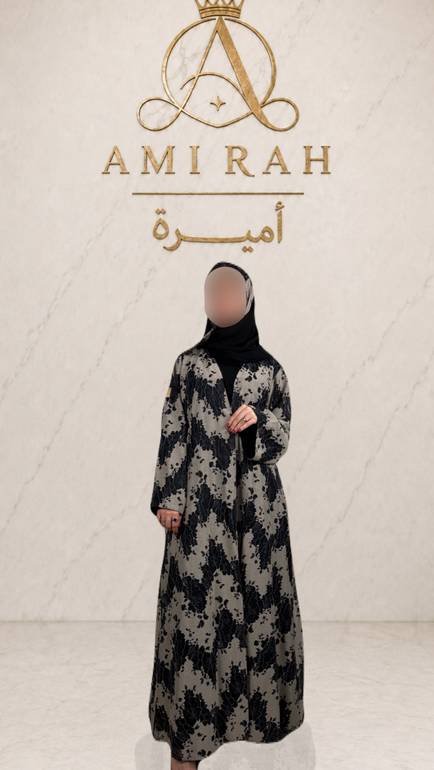 عباية دانتيل كاندي - تصميم نص كلوش ببطانة شيفون