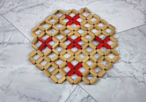 مفارش طاولة خشبي حجم وسط
