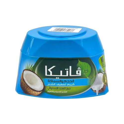 فاتيكا كريم تصفيف الشعر بخلاصه جوز الهند الاستوائي للشعر الضعيف والخفيف 140مل