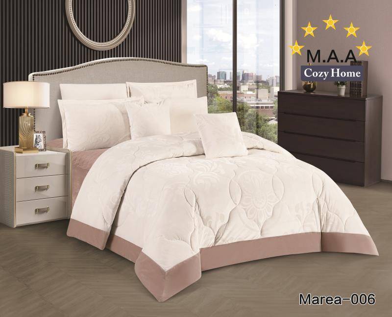 لحاف مخمل نفرين 8 قطع بألوان متعددة - Marea