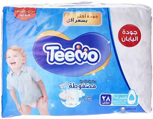 تيمو مضغوطة مقاس (5)عبوة وسط 28