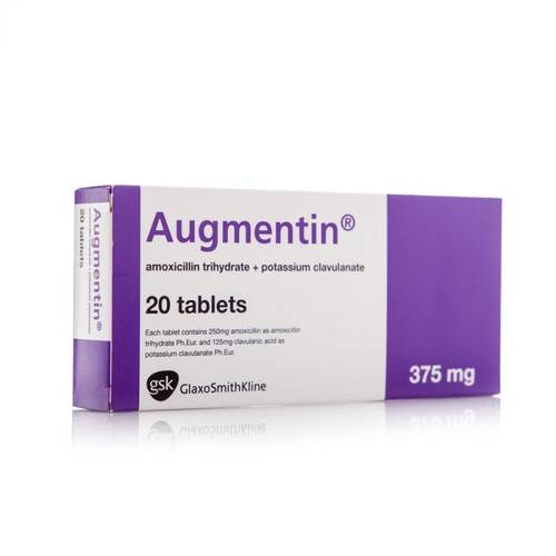 AUGMENTIN 375MG 20 TAB