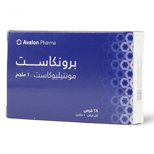 أفالون برونكاست 10 مجم، لأعراض الأزمة التنفسية والربو - 28 قرص
