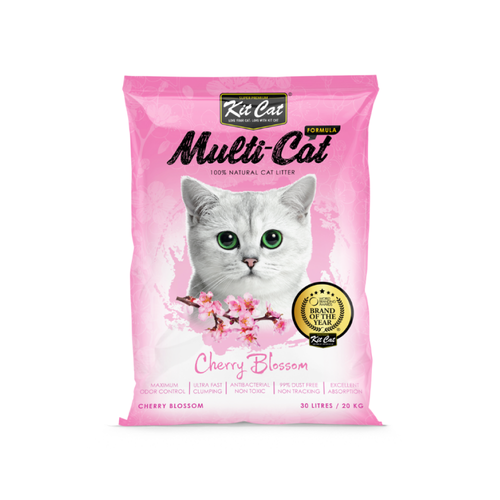 Kit Cat MultiCat Cat Sand 30L - Cherry Blossom