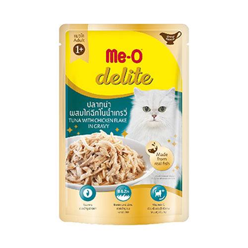 Me-O Delite Tuna With Chicken Flake In Jelly 70 G Wet Food For Adult Cat 70g