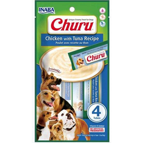 INABA Churu Chicken Recipe with Tuna 14g x4 Tubes for Dogs #387133