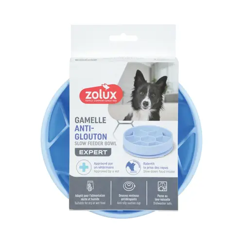 Zolux Silicone Slow Feeder Bowl Medium Blue