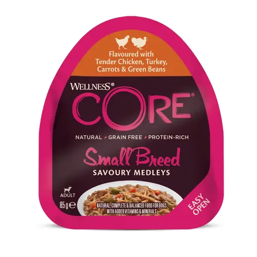 Wellness Core Wet Food Chicken & Turkey for S Breed Dogs 85g