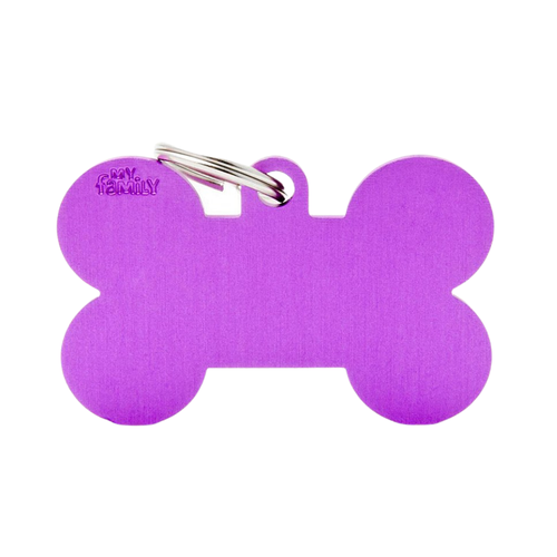 MF Tags SMALL BONE ALUMINUM PURPLE - Purple