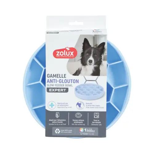 Zolux Silicone Slow Feeder Bowl Large Blue