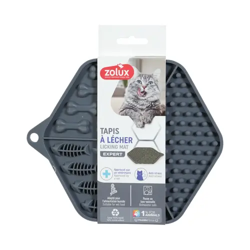 Zolux Silicone Cat Licking Mat Gray